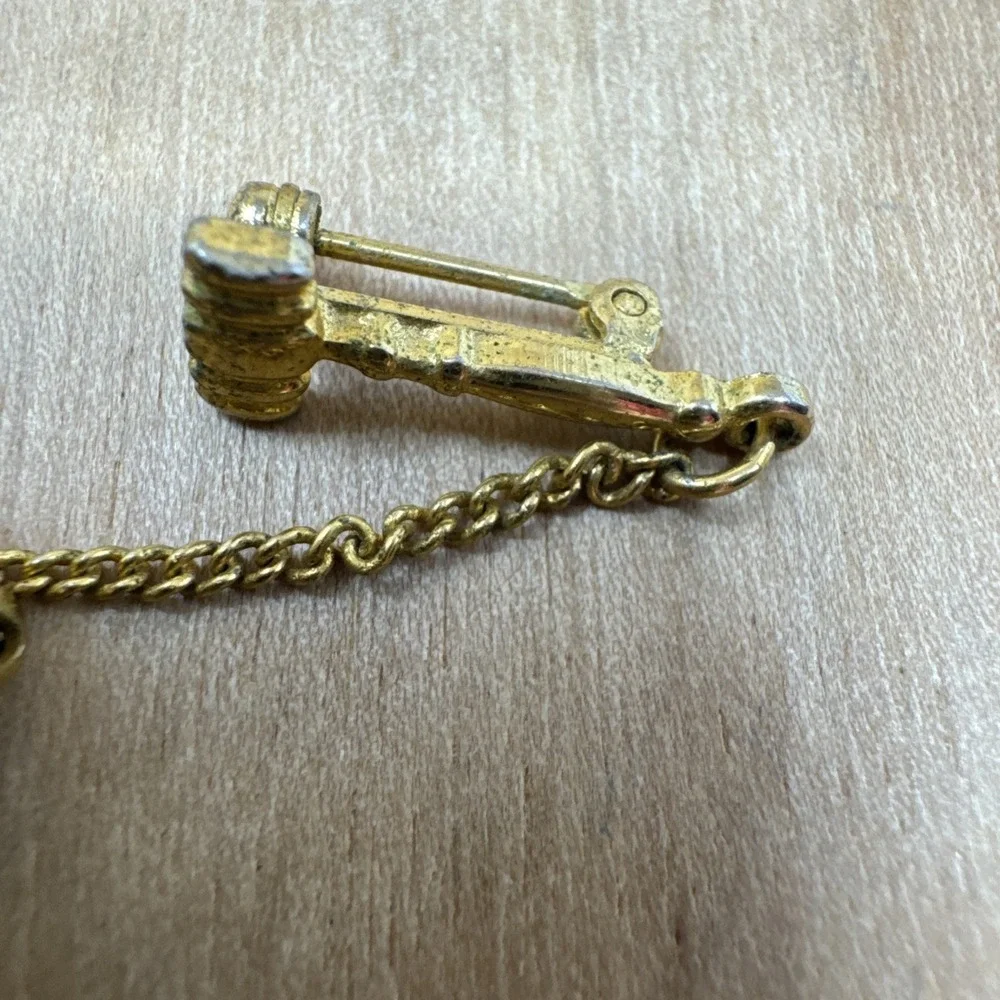 Vintage Fraternal Order Of Police Past President 1970's Gold Plated